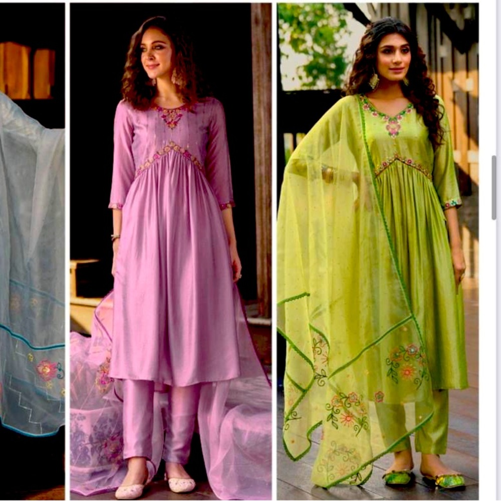 Alia cut kurti set